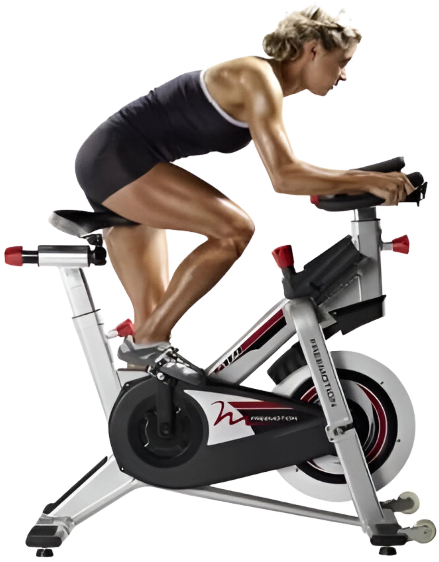 Freemotion S11.9 Chain Drive Indoor Cycle w/ Console (Remanufactured) - Side View with User