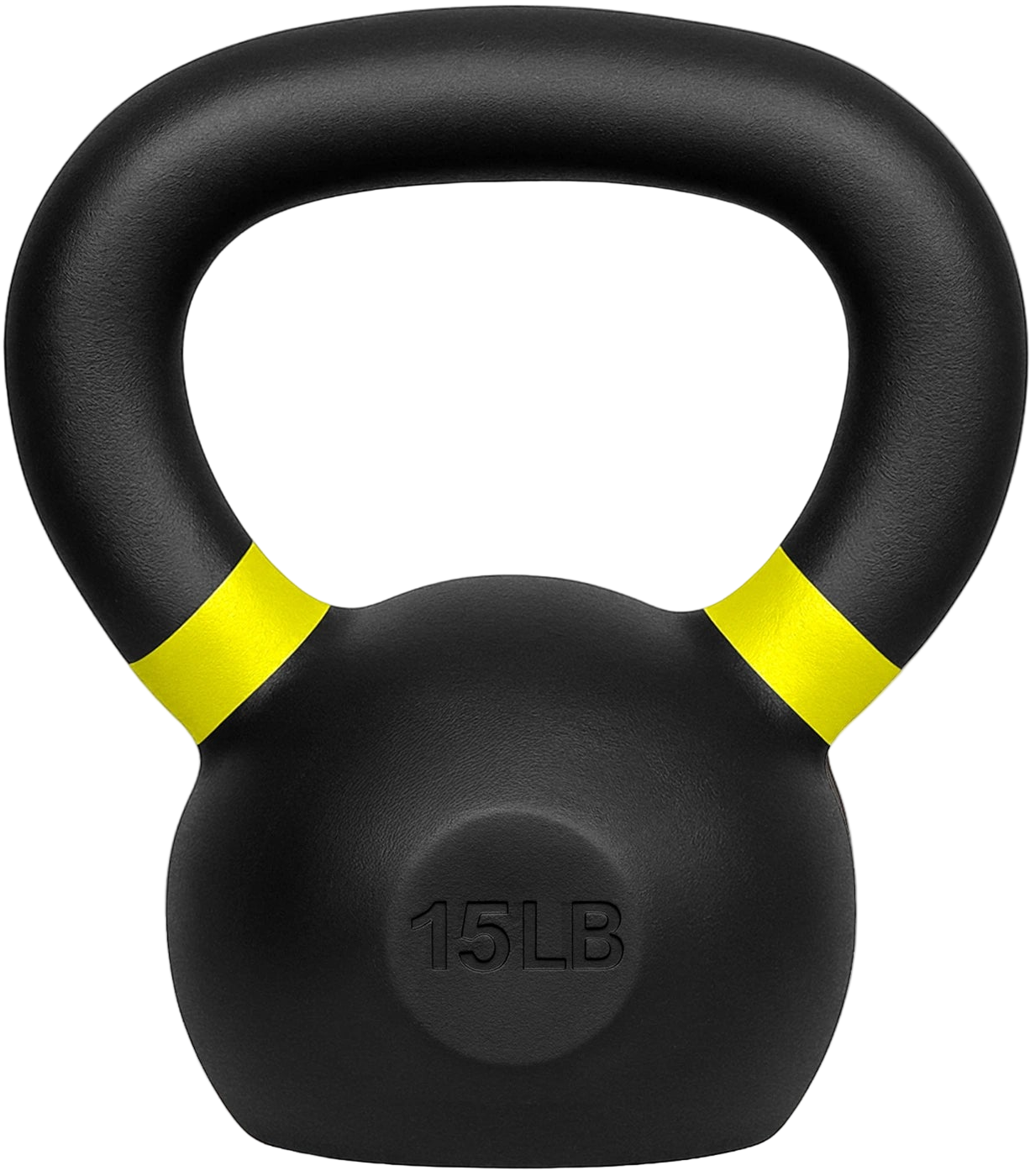 French Fitness Cast Iron Kettlebell 15 lbs (New) - Front View