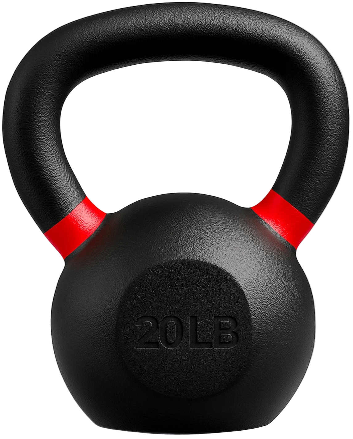 French Fitness Cast Iron Kettlebell 20 lbs (New) - Front View