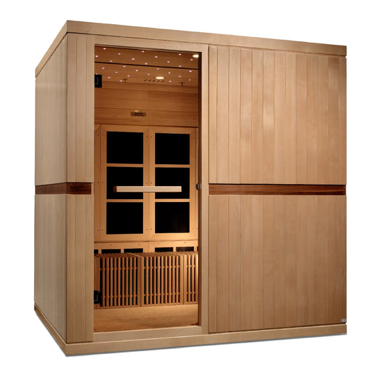 GoldenDesigns GDI-6880-02 Elite Catalonia 8 Person Ultra Low EMF FAR Infrared Sauna (New) Image