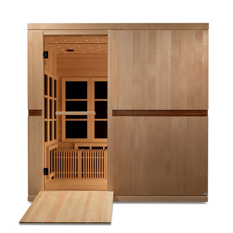 GoldenDesigns GDI-6880-02 Elite Catalonia 8 Person Ultra Low EMF FAR Infrared Sauna (New)