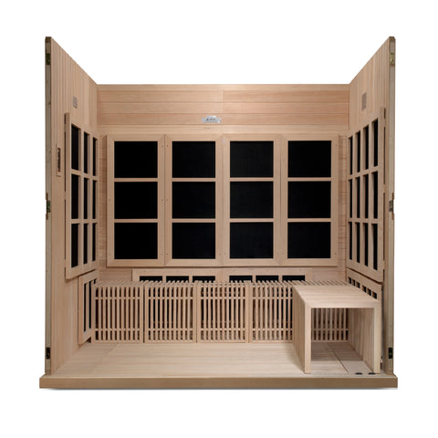 GoldenDesigns GDI-6880-02 Elite Catalonia 8 Person Ultra Low EMF FAR Infrared Sauna (New)