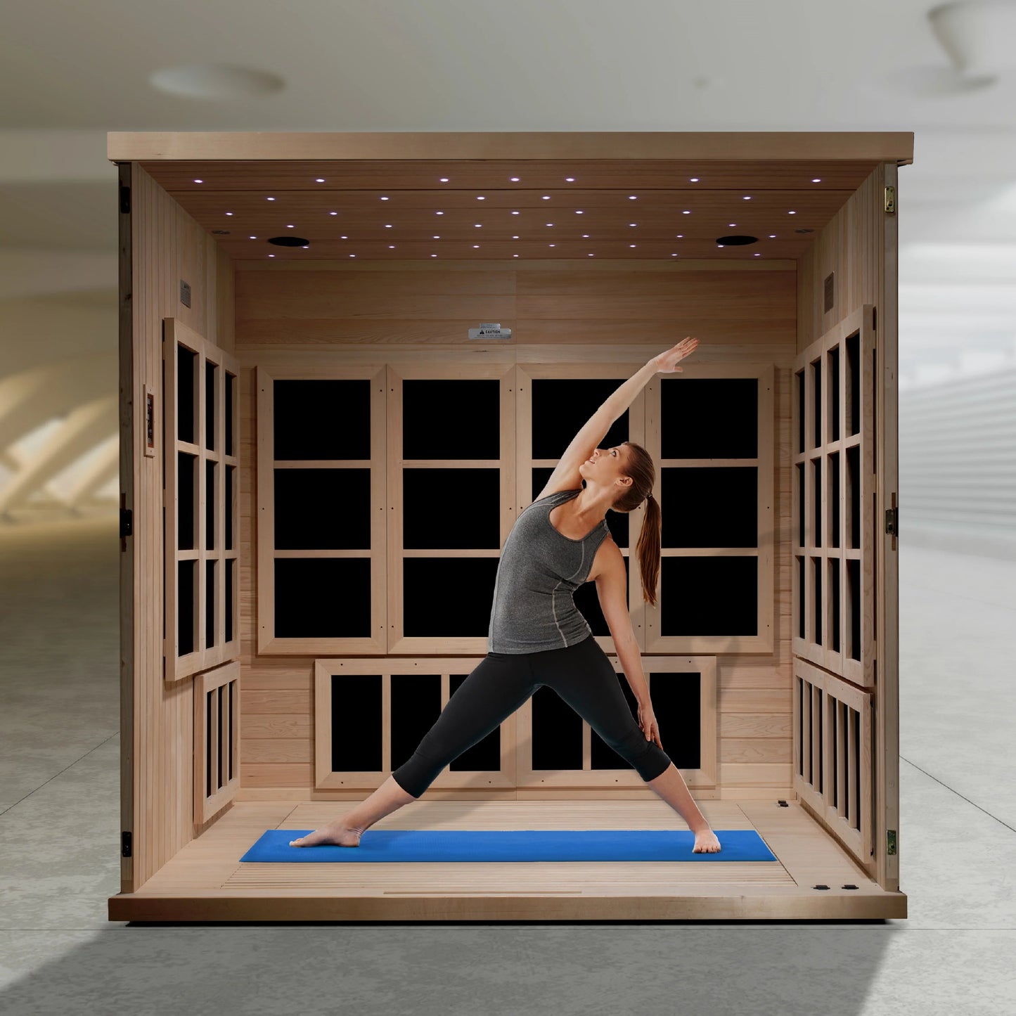 GoldenDesigns GDI-6880-02 Elite Catalonia 8 Person Ultra Low EMF FAR Infrared Sauna (New) Image 8