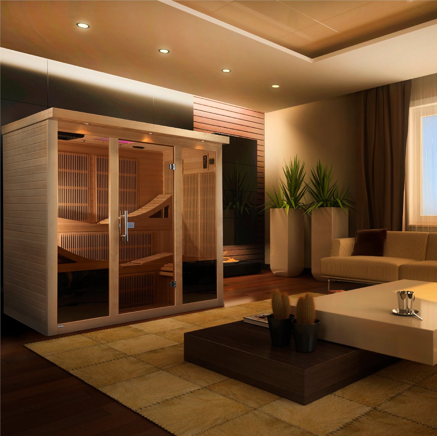 GoldenDesigns GDI-6996-01 Monaco Elite 6 Person Near Zero EMF Far Infrared Sauna (New) Image 6