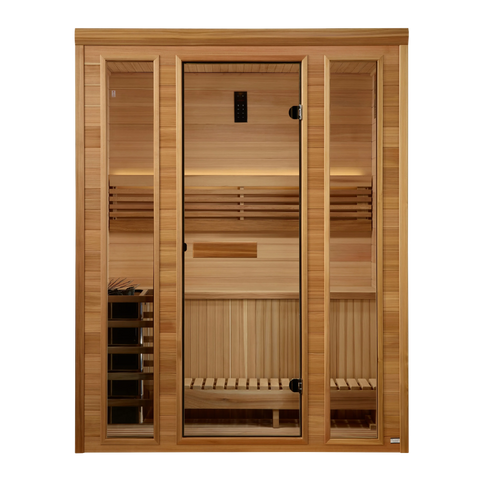 Golden Designs GDI-7030-01 Andermatt Edition 3 Person Traditional Steam Sauna - Pacific Premium Clear Cedar (New)