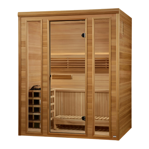Golden Designs GDI-7030-01 Andermatt Edition 3 Person Traditional Steam Sauna - Pacific Premium Clear Cedar (New)