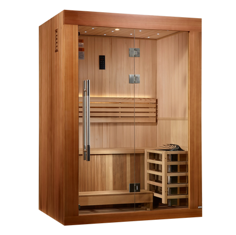 Golden Designs GDI-7289-02 Sundsvall Traditional Steam Sauna - Canadian Red Cedar (New) Image
