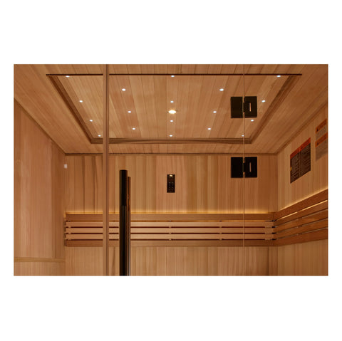 GoldenDesigns GDI-7689-02 Osla Edition 6 Person Traditional Sauna - Canadian Red Cedar Interior and Pacific Premium Clear Cedar Exterior (New)
