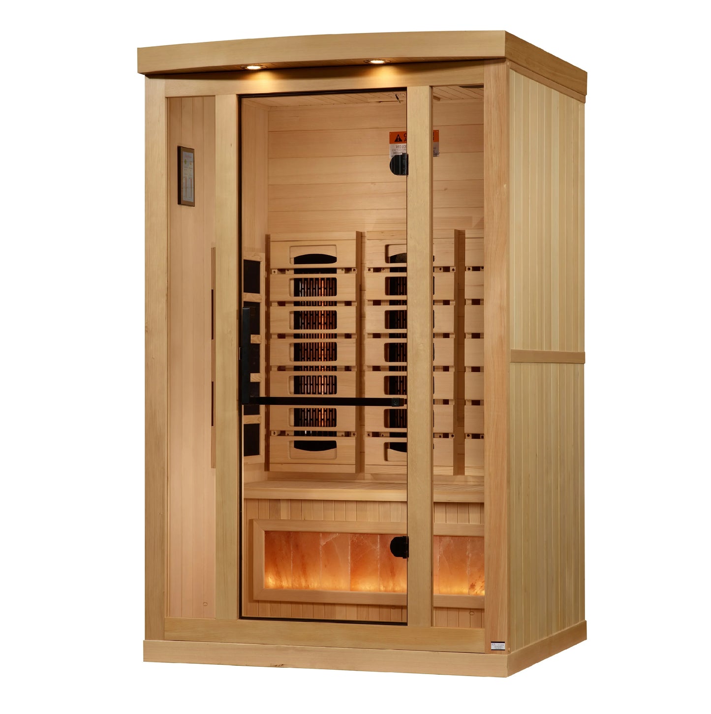 GoldenDesigns GDI-8020-03 2-Person Full Spectrum PureTech Near Zero EMF FAR Infrared Sauna with Himalayan Salt Bar (New) Image 3