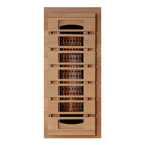 Golden Designs GDI-8035-03 3-Person Corner Full Spectrum PureTech Near Zero EMF FAR Infrared Sauna with Himalayan Salt Bar (New) Image 8