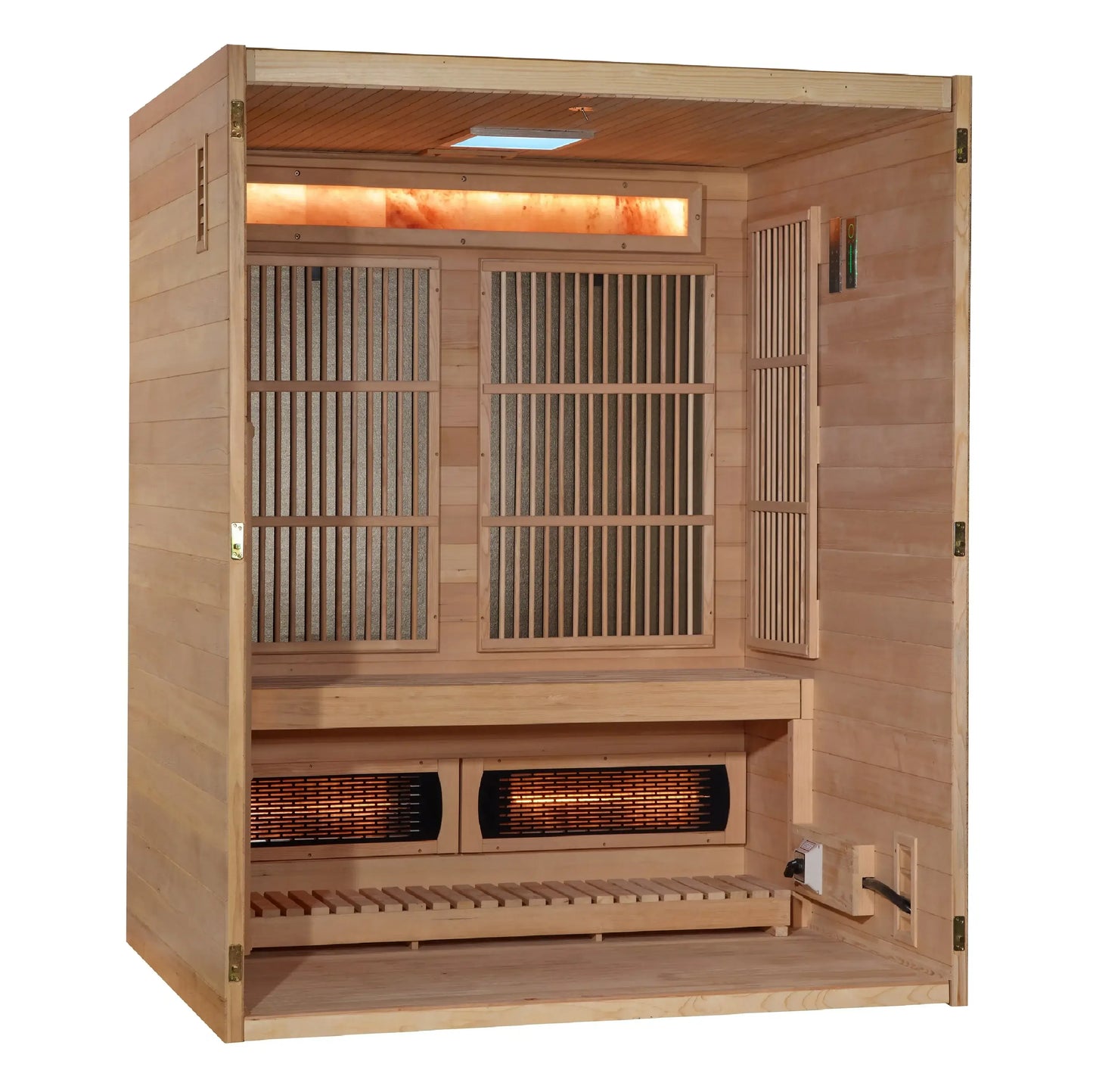 Golden Designs GDI-8330-01 Soria Near Zero EMF Full Spectrum and Harvia Traditional Stove Hybrid Sauna (New) Image 3