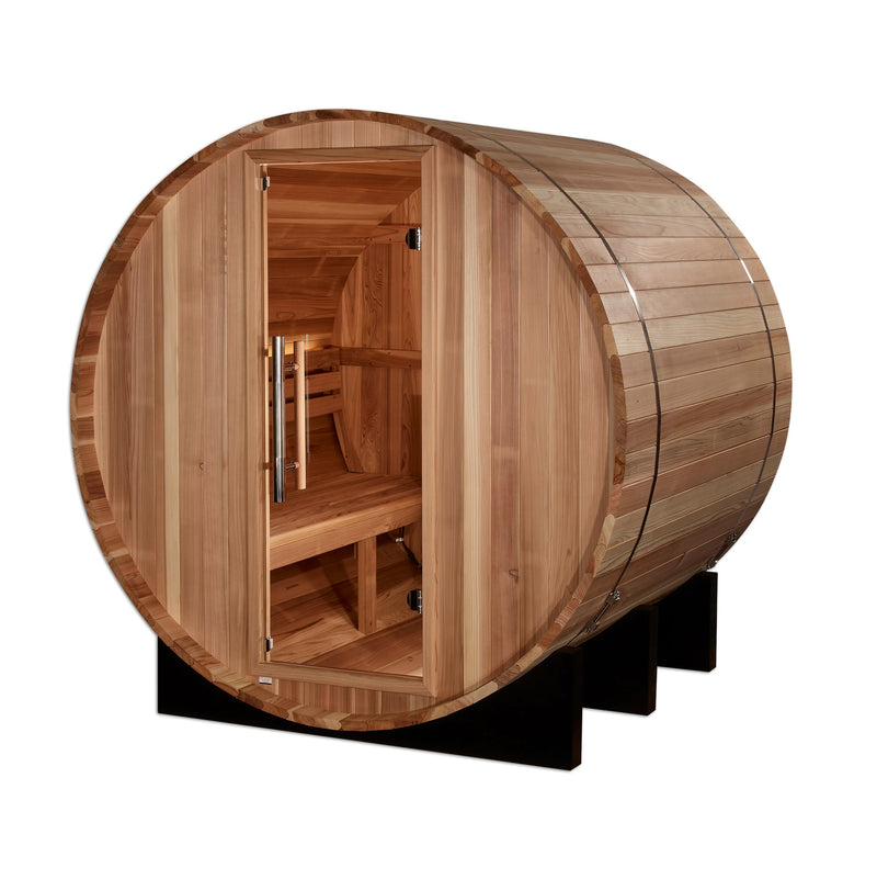 Golden Designs GDI-B002-01 St. Moritz 2 Person Barrel Traditional Sauna - Pacific Cedar (New)