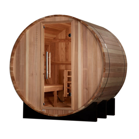 Golden Designs GDI-B002-01 St. Moritz 2 Person Barrel Traditional Sauna - Pacific Cedar (New)