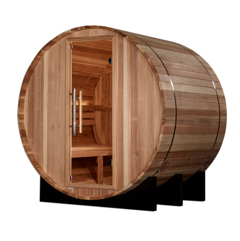 Golden Designs GDI-B002-01 St. Moritz 2 Person Barrel Traditional Sauna - Pacific Cedar (New)