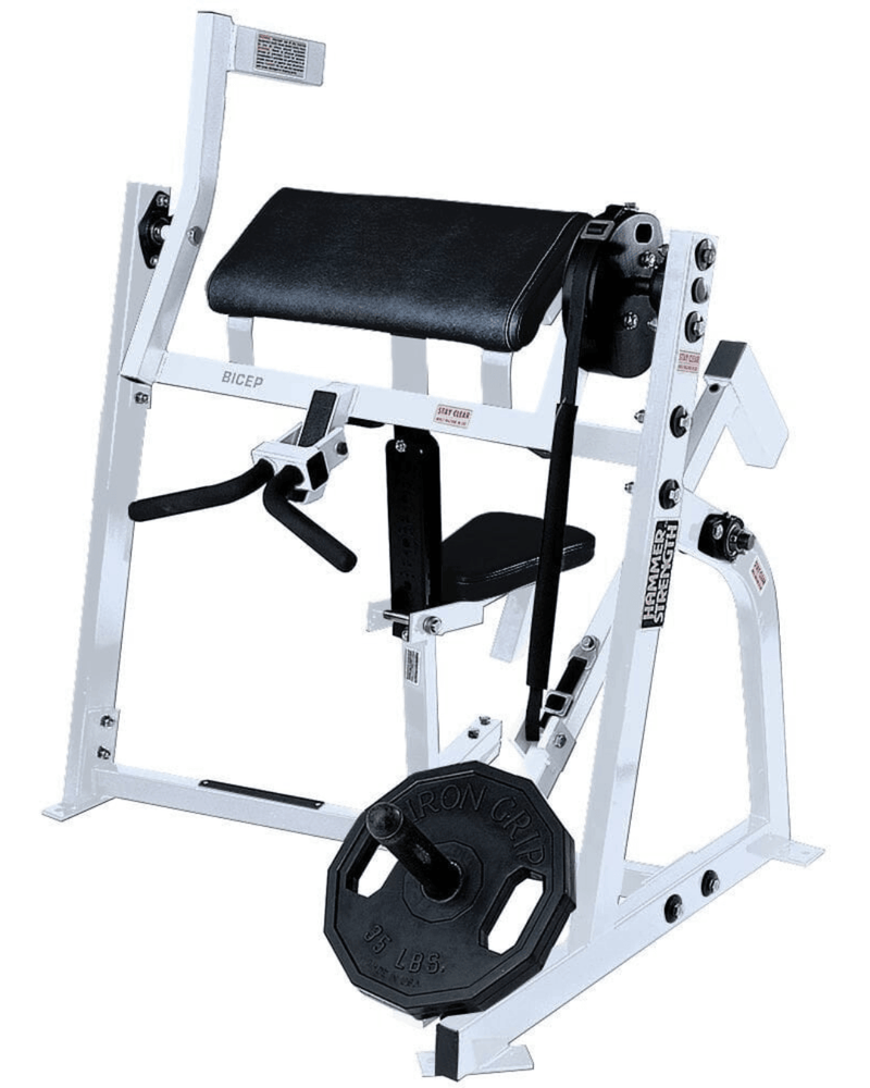 Hammer Strength PL-BI Plate-Loaded Seated Bicep (Remanufactured) Image