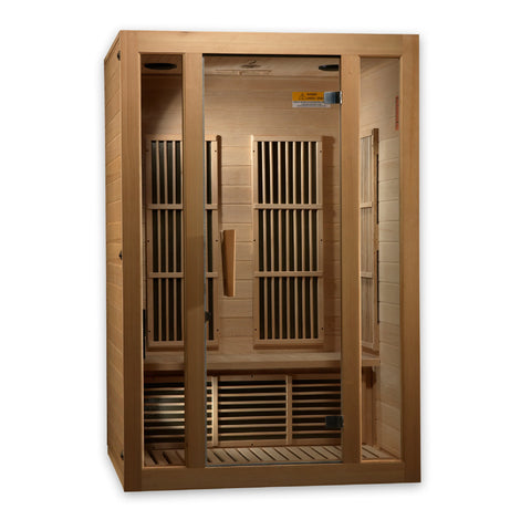 GoldenDesigns MX-J206-01-ZF Maxxus Seattle 2 Person Near Zero EMF FAR Infrared Sauna (New)