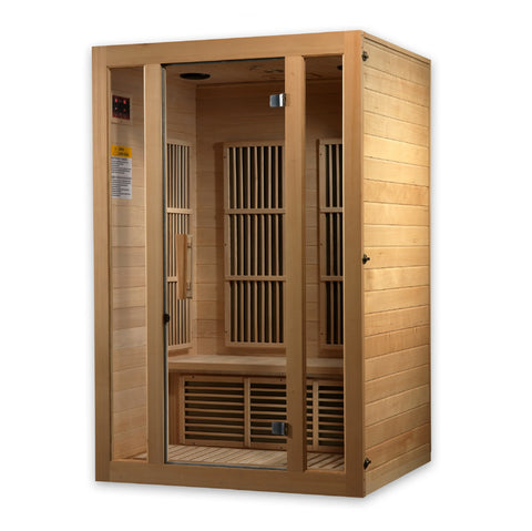 GoldenDesigns MX-J206-01-ZF Maxxus Seattle 2 Person Near Zero EMF FAR Infrared Sauna (New)