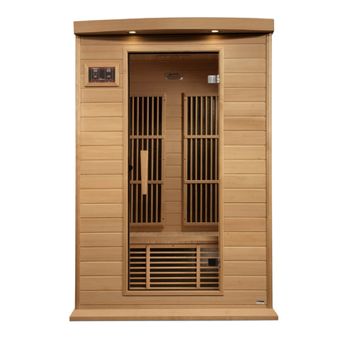 GoldenDesigns MX-K206-01-ZF Hemlock Maxxus 2 Person Near Zero EMF FAR Infrared Sauna (New)