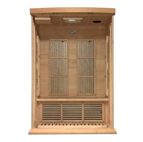 GoldenDesigns MX-K206-01-ZF Hemlock Maxxus 2 Person Near Zero EMF FAR Infrared Sauna (New) Image 4