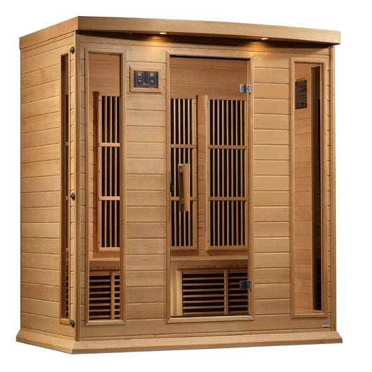 GoldenDesigns MX-K406-01-ZF Hemlock Maxxus 4 Person Near Zero EMF FAR Infrared Sauna (New) Image