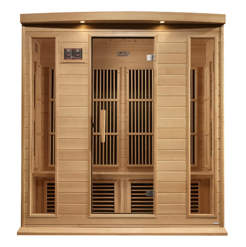GoldenDesigns MX-K406-01-ZF Hemlock Maxxus 4 Person Near Zero EMF FAR Infrared Sauna (New)