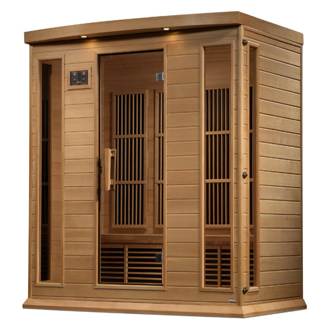 GoldenDesigns MX-K406-01-ZF Hemlock Maxxus 4 Person Near Zero EMF FAR Infrared Sauna (New)