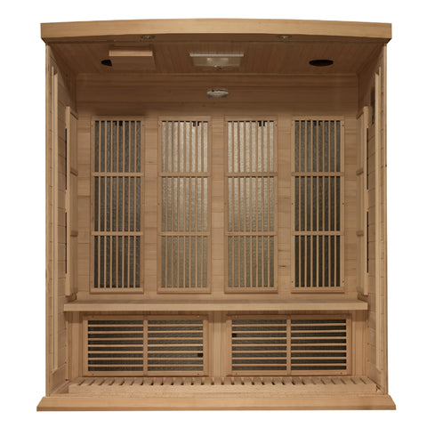 GoldenDesigns MX-K406-01-ZF Hemlock Maxxus 4 Person Near Zero EMF FAR Infrared Sauna (New)
