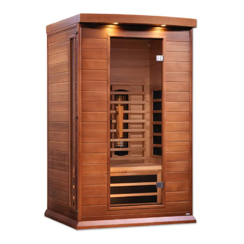 GoldenDesigns MX-M206-01-FS CED Canadian Red Cedar Maxxus 2 Person Full Spectrum Infrared Sauna (New) Image