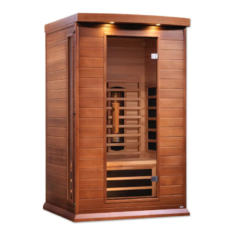 GoldenDesigns MX-M206-01-FS CED Canadian Red Cedar Maxxus 2 Person Full Spectrum Infrared Sauna (New) Image