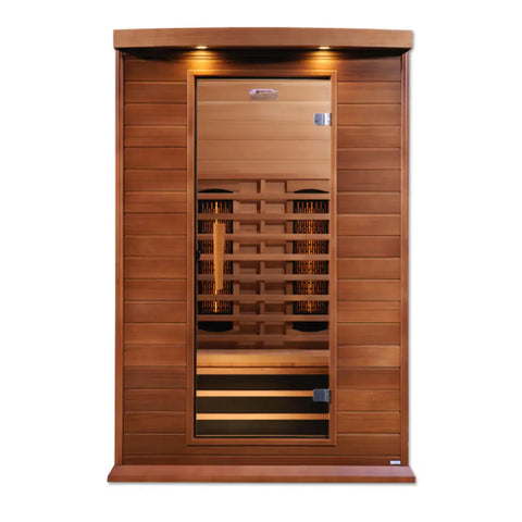 GoldenDesigns MX-M206-01-FS CED Canadian Red Cedar Maxxus 2 Person Full Spectrum Infrared Sauna (New) Image 2