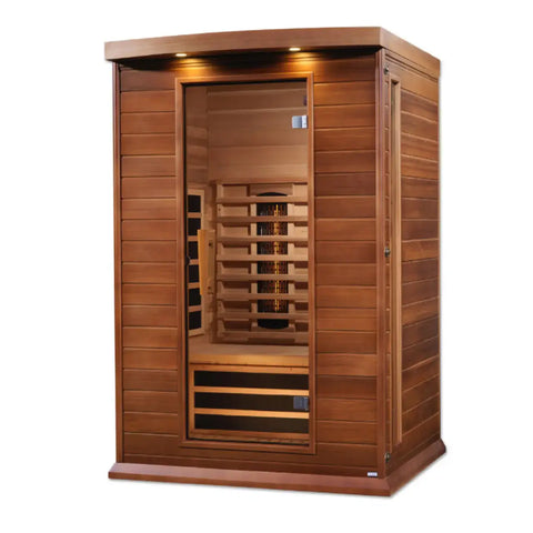 GoldenDesigns MX-M206-01-FS CED Canadian Red Cedar Maxxus 2 Person Full Spectrum Infrared Sauna (New) Image 3