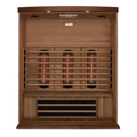 GoldenDesigns MX-M306-01-FS CED Canadian Red Cedar Maxxus 3 Person Full Spectrum Infrared Sauna (New) Image 4