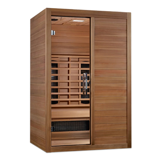 GoldenDesigns S-Line MX-S206-01-FS-PC Maxxus Full Spectrum Infrared Sauna - Pacific Cedar (New) Image