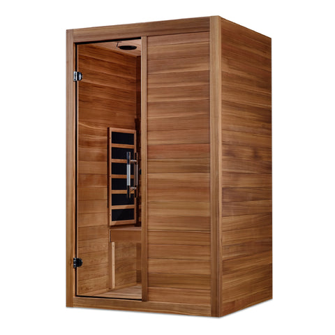 GoldenDesigns S-Line MX-S206-01-FS-PC Maxxus Full Spectrum Infrared Sauna - Pacific Cedar (New)