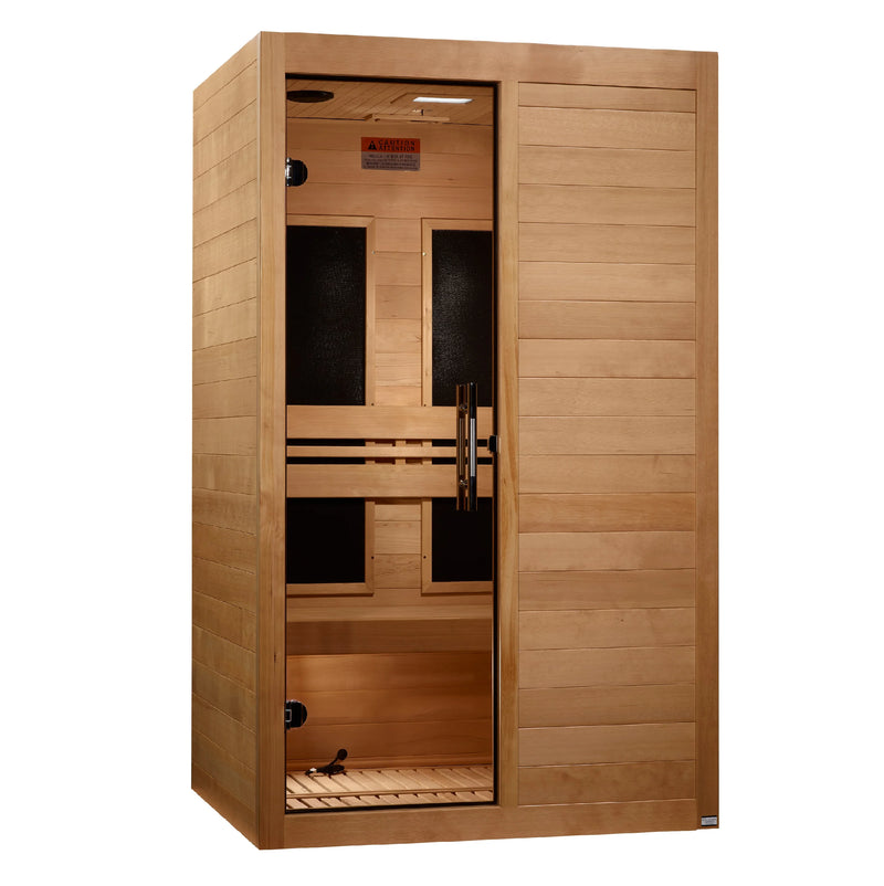 GoldenDesigns S-Line MX-S206-01 Maxxus Low EMF FAR Infrared Sauna Canadian Hemlock (New)