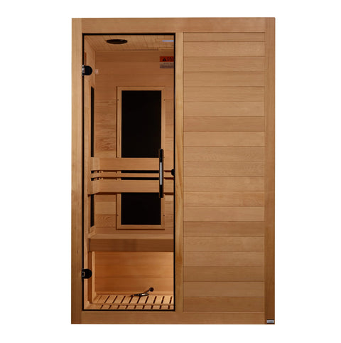 GoldenDesigns S-Line MX-S206-01 Maxxus Low EMF FAR Infrared Sauna Canadian Hemlock (New)