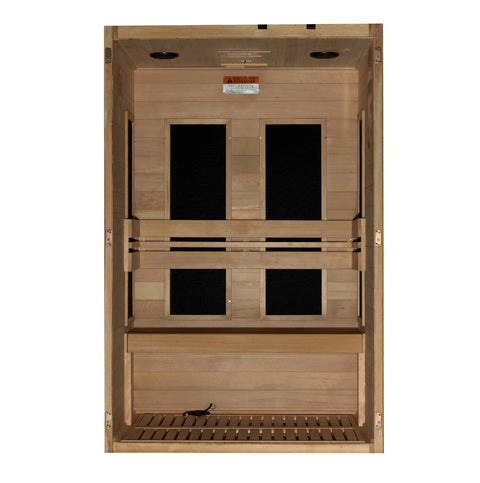 GoldenDesigns S-Line MX-S206-01 Maxxus Low EMF FAR Infrared Sauna Canadian Hemlock (New)