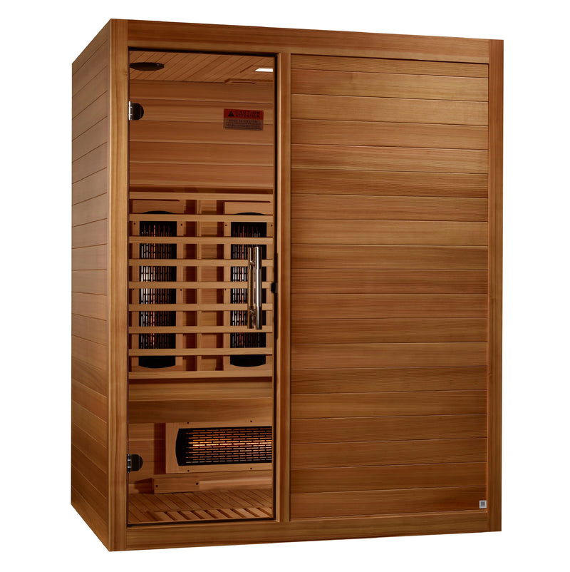 GoldenDesigns S-Line MX-S306-01-FS-PC Maxxus Full Spectrum Infrared Sauna - Pacific Cedar (New)