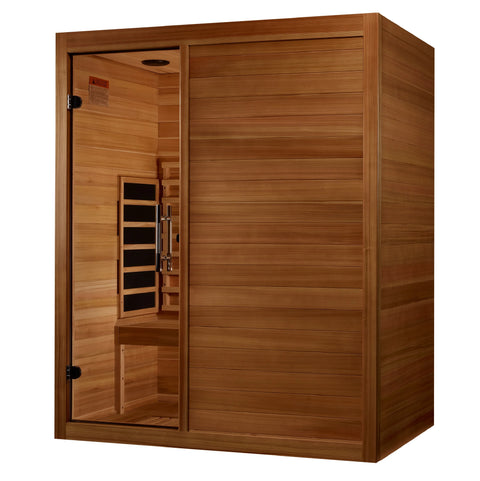 GoldenDesigns S-Line MX-S306-01-FS-PC Maxxus Full Spectrum Infrared Sauna - Pacific Cedar (New)