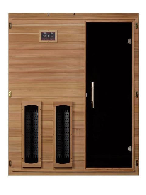 GoldenDesigns S-Line MX-S306-01-FS-PC Maxxus Full Spectrum Infrared Sauna - Pacific Cedar (New)