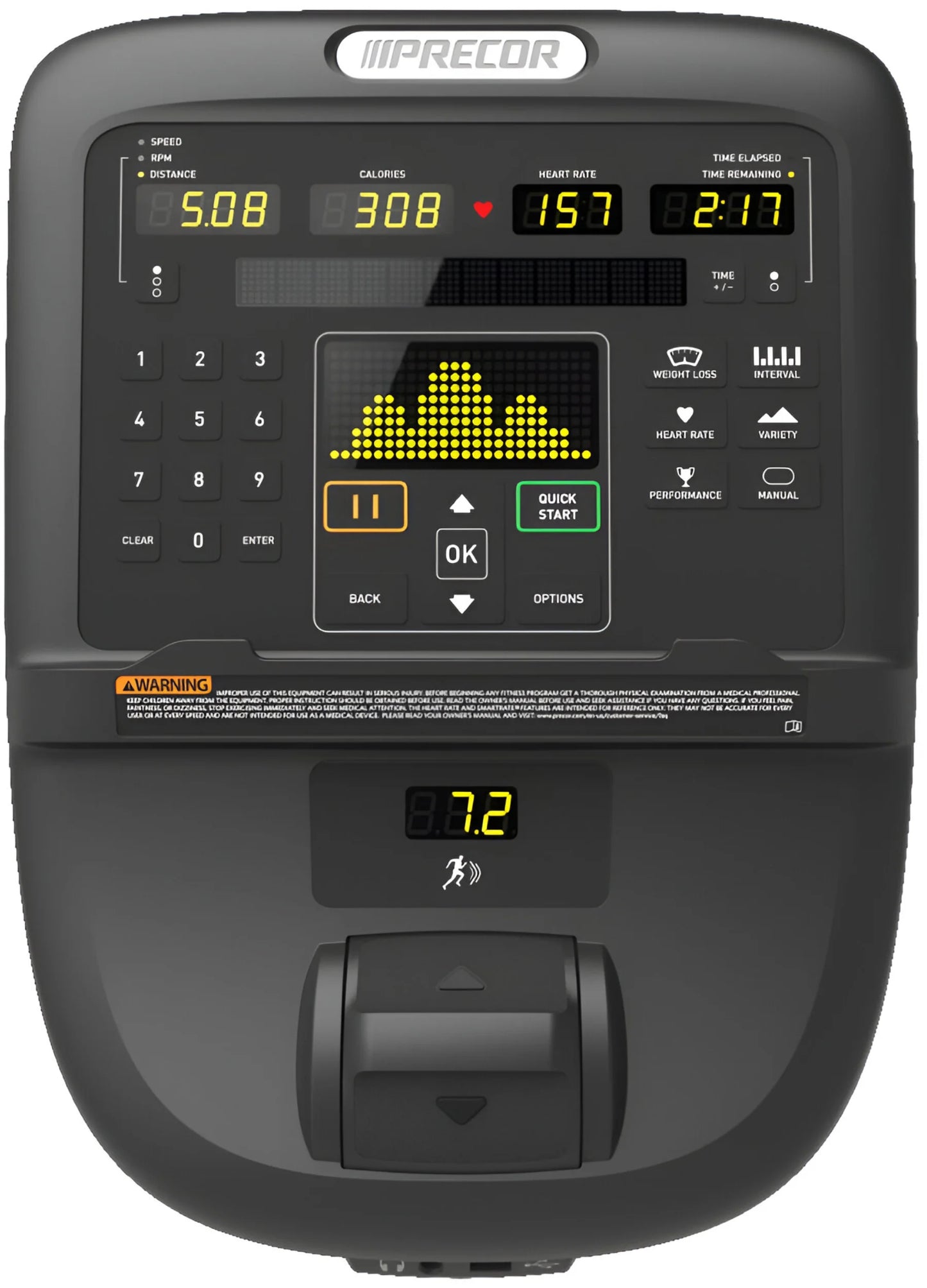 Precor EFX 833 Elliptical w/Converging Crossramp + p31 Console (Remanufactured) Image 3