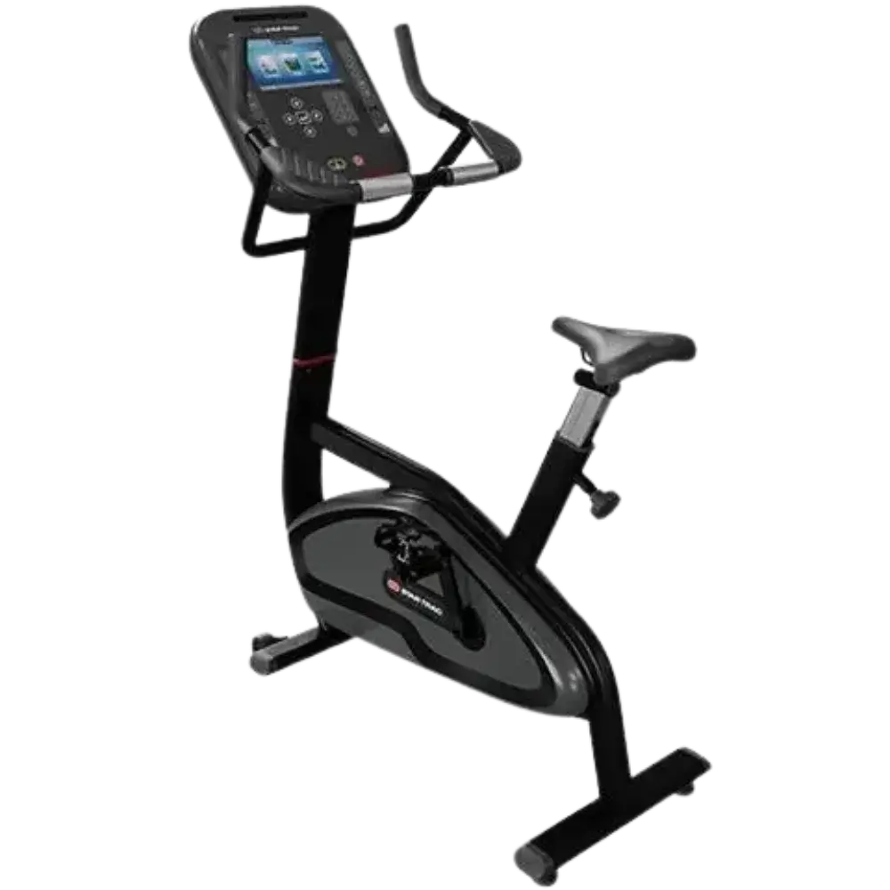 Star Trac 4 Series Upright Bike w/10" LCD - Black (New)