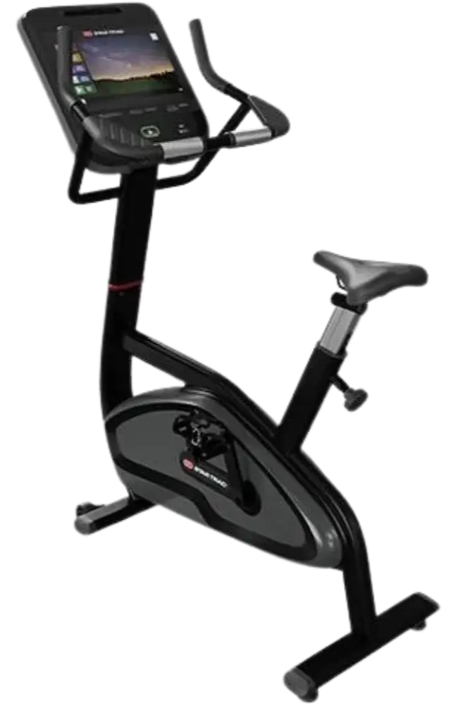 Star Trac 4 Series Upright Bike w/15" Embedded Display - Black (New)