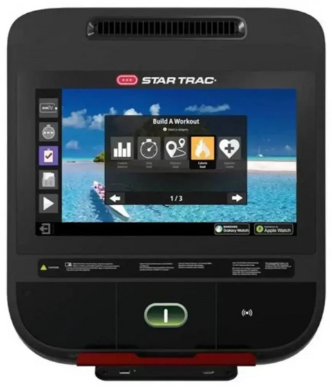 Star Trac 4 Series Upright Bike w/15" Embedded Display - Black (New)