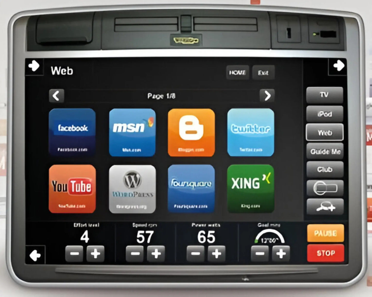 Technogym 700e Recumbent Recline Bike w/Visioweb (Remanufactured) Image 2