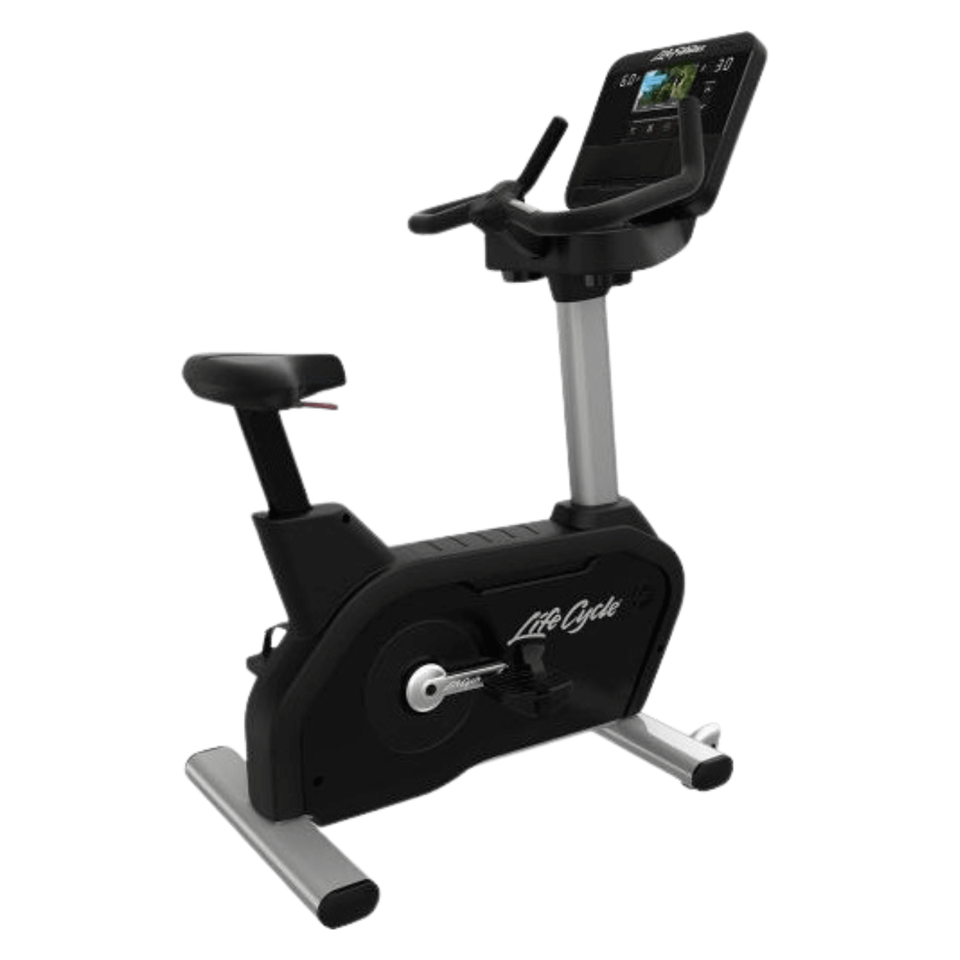 Life Fitness Integrity Series Upright Bike w/ X Console (Remanufactured) Image