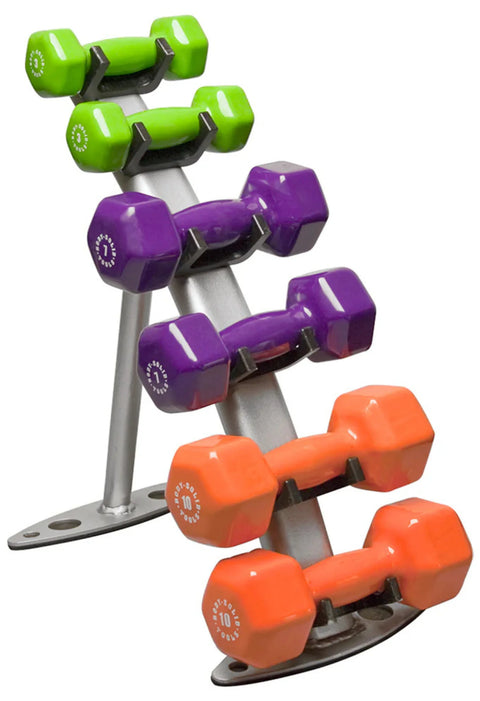 Body Solid GDR10 Vinyl Dumbbell Rack (New)