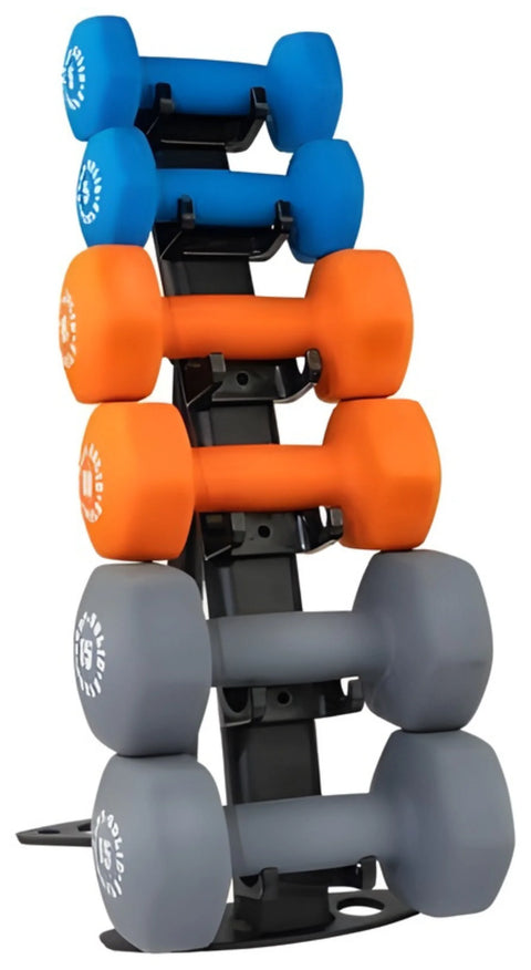 Body Solid GDR10B Vinyl Dumbbell Rack (New)