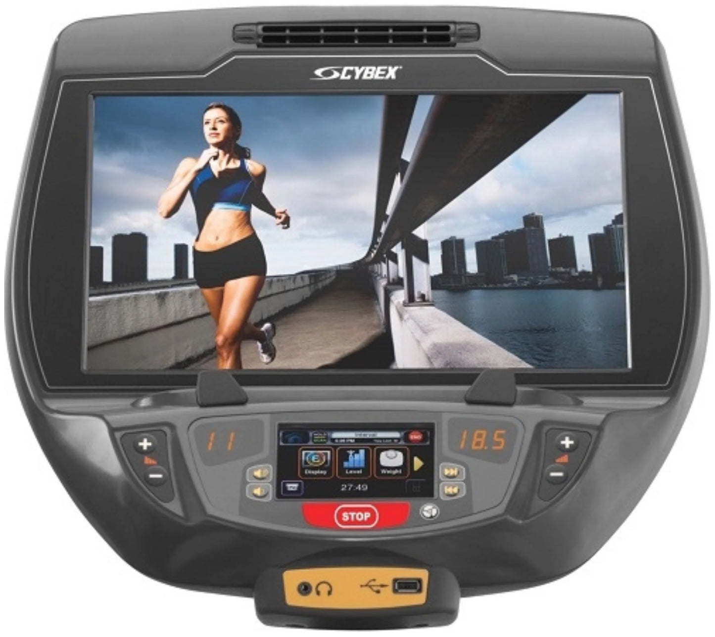 Cybex 770C Upright Bike w/ E3 Console (Remanufactured) - Close Up Console View