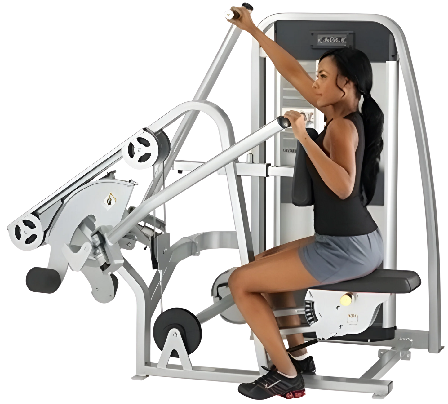 Cybex Eagle Incline Pull 11020 (Remanufactured) - Angled View with User